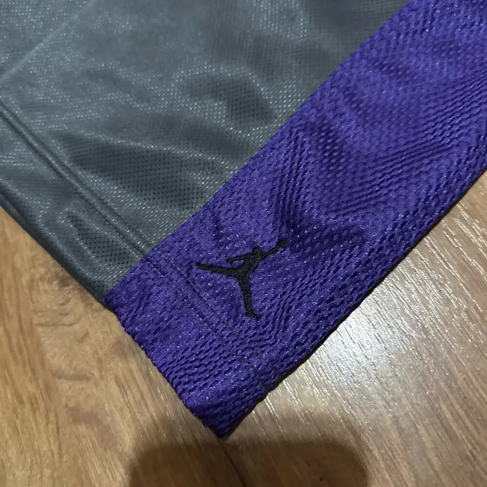 Jordan Court Fit Silky Dazzle Shiny Grey Purple Baggy Vintage 395410-064 Shorts